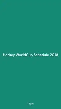 Hockey World Cup Schedule 2018 Screen Shot 0