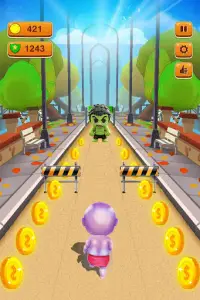 Subway Baby Run for Infinity Stones - running game Screen Shot 1