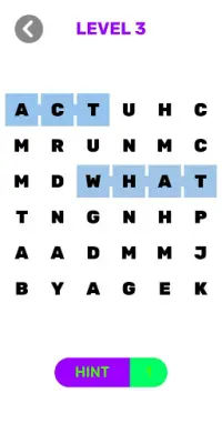 Free Find Words: What Clues Screen Shot 0