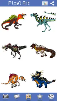 Jurassic Coloring Book: Hybrid Dino Pixel Art Screen Shot 3