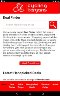 Cycling Bargains Deal Finder Screen Shot 7
