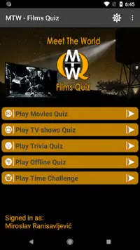 MTW - Films quiz Screen Shot 0