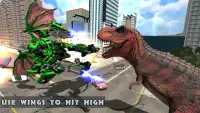 التنين روبوت تحويل لعبة - ديناصور العالم في القتال Screen Shot 2
