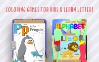 เกมระบายสีสำหรับเด็ก - เรียนรู้ตัวอักษร Screen Shot 8