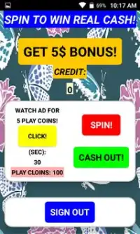 Spin2Win - Win REAL Ca$h! Screen Shot 1