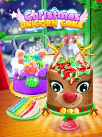Christmas Unicorn Cake - Sweet Desserts Food Screen Shot 4