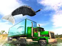 Blue Sea Whale Transport Simulador de camiones Screen Shot 5