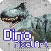 Color by Number Dinosaurs - Pixel art