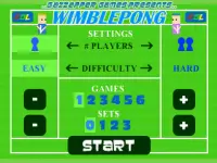 Wimble Pong Tennis (2D Tennis Game) Screen Shot 1