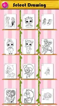 Learn to color Dolls and Princesses Screen Shot 1