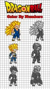 Pixel Art Dragon ball Color by Number Screen Shot 3