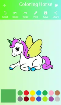 Coloring Horse Magic Pony Screen Shot 3
