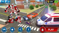 Ambulance Robot City Rescue Game Screen Shot 12