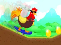 Super Skater Chicken: skateboarden Screen Shot 1