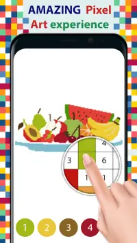 Color by Number Pixel Art Food Screen Shot 4