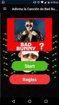 Adivina la Canción de Bad Bunny Trivia Quiz Screen Shot 0