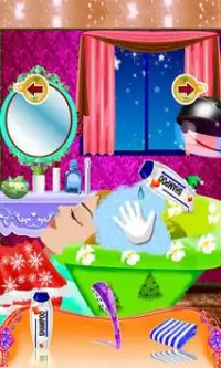 Juegos de princesa spa navidad Screen Shot 2