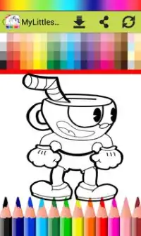 Coloring cup with head Screen Shot 2