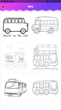 Cartoon bus coloring game Screen Shot 4