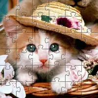 Cute cats app jigsaw puzzles Screen Shot 6