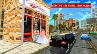 Luxe bruiloft auto rijden - bruids Limo Sim 2017 Screen Shot 7