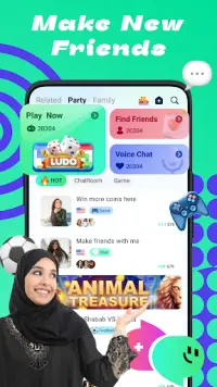 GOGO-Chat room&ludo games Screen Shot 0
