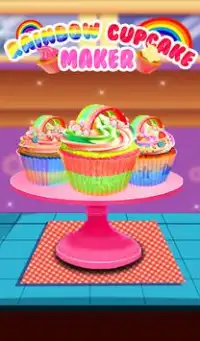 Rainbow Cupcake Maker - Tự làm Trò chơi Nấu ăn 201 Screen Shot 5