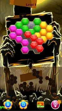 Hexagon Zombie Puzzle Screen Shot 2