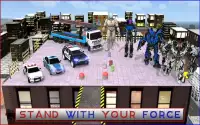 Police Robot Car Roof Stunts Screen Shot 5