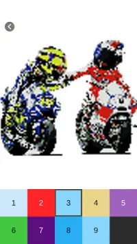 Racing Moto GP Pixel Art Screen Shot 2