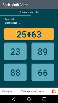 Basic Math Game Screen Shot 7