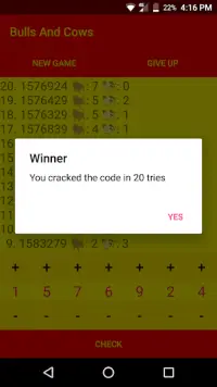 Bulls & Cows - Code Cracker Game Screen Shot 4