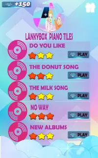 Lankybox Piano Tiles Game Screen Shot 0