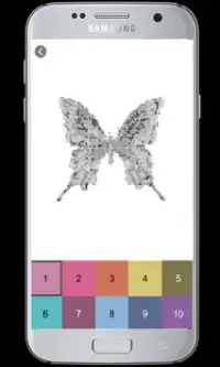 color by number butterfly Pixel Art Screen Shot 3