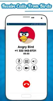 Call From Angry Bird Screen Shot 1
