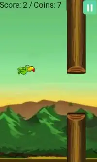 Flappy Green Parrot Screen Shot 3