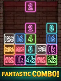 Drop Number® : Neon 2048 Screen Shot 11