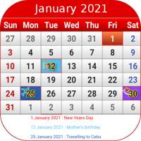 Philippines Calendar 2021
