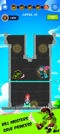 Rescue Hero 2 -  Wars & Pull Pin Puzzle Screen Shot 3