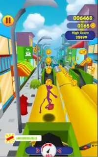 Panther Surfer Pink : Bus & Subway Dash 3D Screen Shot 4