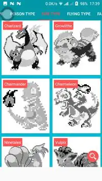 Color by Number Pokemon Pixel Art Screen Shot 3