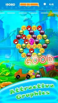 Angry Face Bubble Shooter Screen Shot 2