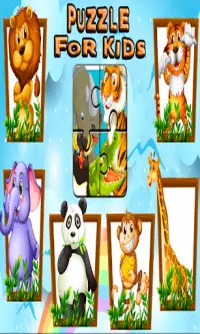animals pets 5v5 wild jigsaw  puzzle for children Screen Shot 0