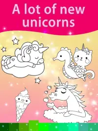 Unicorn Coloring Pages with Animation Effects Screen Shot 3