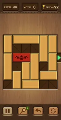 Unblock Wood Puzzle - Slide Red Block Free Games Screen Shot 1