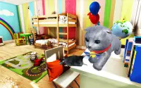 القط هريرة محاكي: لطيف القط سماش غرفة الاطفال Screen Shot 0