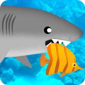 tiburón comer pescado juego