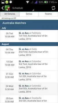 CRICKET LIVESCORES & UPDATES Screen Shot 2