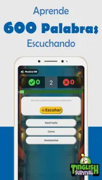 Aprende Ingles Gratis Jugando - Tinglish Survival Screen Shot 3