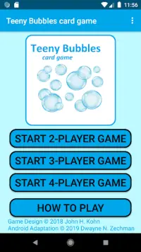 Teeny Bubbles card game (Ad-supported) Screen Shot 0